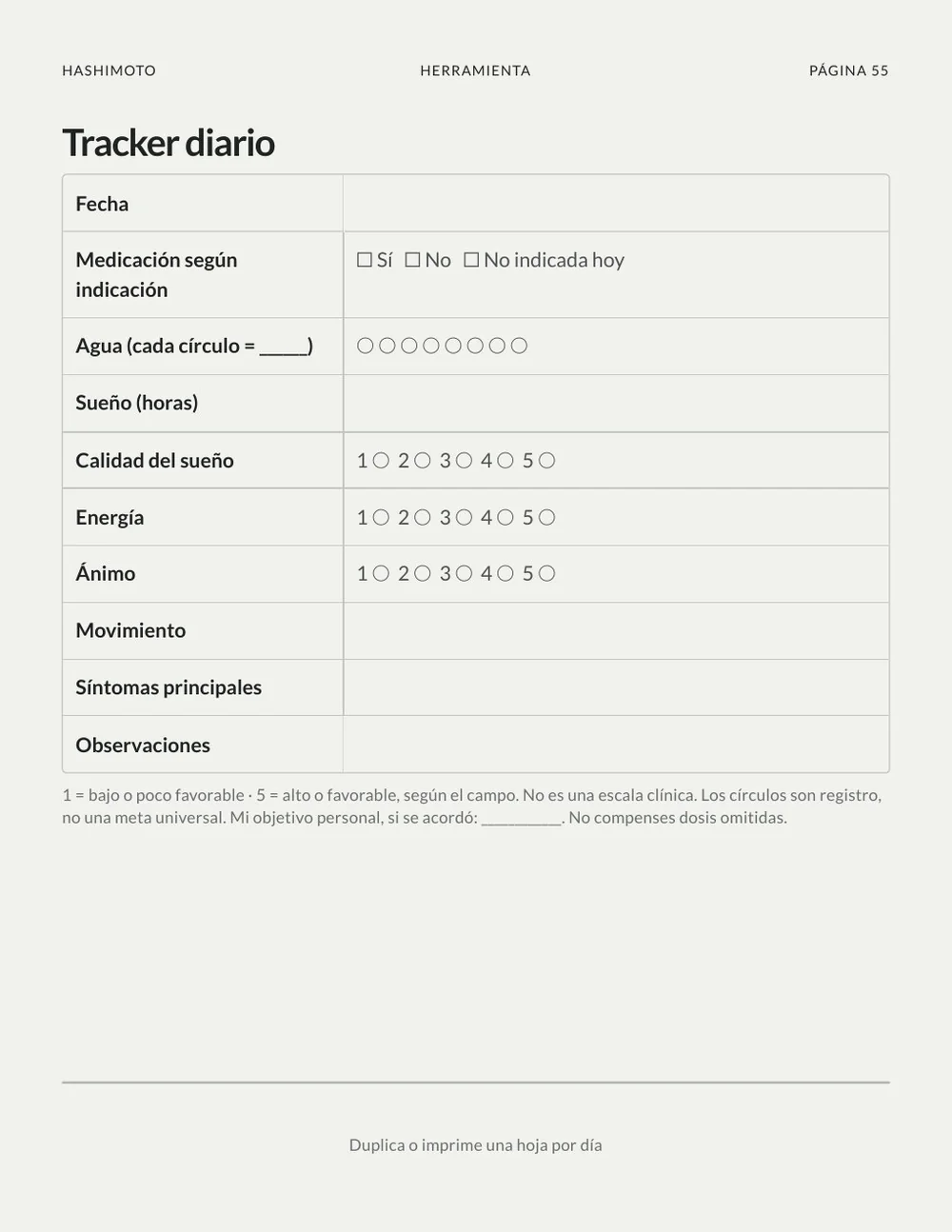 Tracker diario